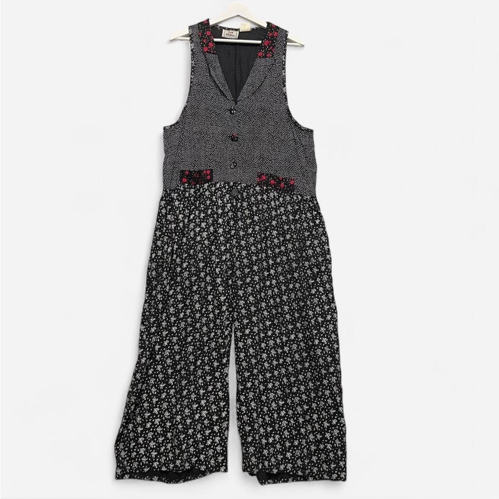 Vintage Pellini Palazzo patched wide leg Pants Jumpsuit